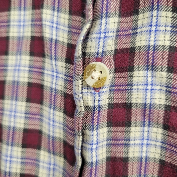 Oscar de la renta mens plaid long sleeve button front shirt - Picture 7 of 9